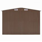 vidaXL Abri de jardin Marron 257x990x181 cm Acier galvanisé