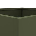 vidaXL Jardinière vert olive 32x30x29 cm acier