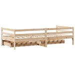 vidaXL Lit de jour avec tiroirs sans matelas 90x200 cm bois massif