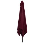 vidaXL Parasol de jardin Rouge et Noir 295 x 295 x 245 cm