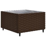 vidaXL Salon de jardin avec coussins 7 Pièces marron résine tressée