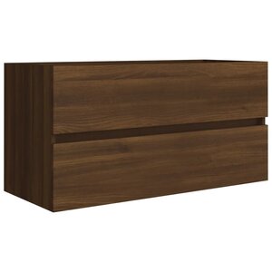 vidaXL Armoire d'évier Chêne marron 90x38 5x45 cm Bois d'ingénierie