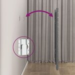 vidaXL Tête de lit murale Gris 146x3x91 5 cm Bois massif de pin