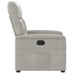 vidaXL Fauteuil inclinable gris clair tissu microfibre