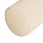 vidaXL Coussins d'accent 2 Pièces Beige Ø 15 x 40 cm Tissu en microfibre