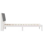 vidaXL Cadre de lit avec tête de lit Blanc 75 x 190 cm Pin massif