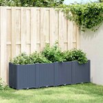 vidaXL Jardinière bleu gris 160x40x53 cm PP
