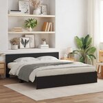 vidaXL Cadre de Lit Chêne noir 180 x 200 cm Bois d'ingénierie