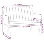 Banc banquette noir 107 x 80 x 81 cm similicuir 02_0010708