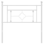 vidaXL Tête de lit métal blanc 100 cm