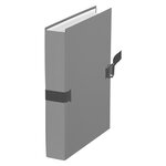 Chemise à sangle Dos extensible 12 cm Papier toilé 24 x 32 cm Gris EXACOMPTA