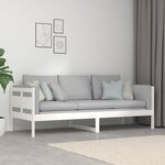 vidaXL Lit de jour blanc bois de pin massif 80x200 cm