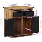vidaXL Buffet avec 2 tiroirs 55x35x60 cm bois massif de manguier