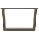 vidaXL Pieds de table basse en forme de V  2 pièces  acier naturel  60 x (30-31 3) cm
