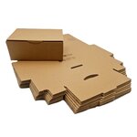 Lot de 150 boites postales à tirettes marrons : 310 x215 x 70 mm petite cannelure