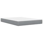 vidaXL Cadre de lit avec matelas Gris clair 140 x 200 cm Tissu