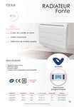 Radiateur électrique fixe 1500w à inertie en fonte horizontal blanc - ecran lcd - thermostat intégré - détecteur de fenêtre ouverte