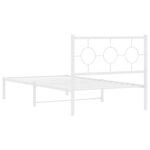 vidaXL Cadre de lit métal sans matelas et tête de lit blanc 100x200 cm