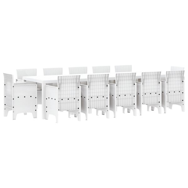 vidaXL Ensemble de salle à manger pour jardin avec coussin 13 Pièces