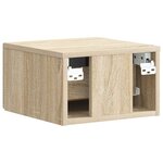 vidaXL Cabinet de chevet mural 2 Pièces Chêne Sonoma 33 x 34 5 x 20 cm