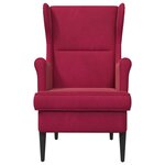 vidaXL Fauteuil Bordeaux Velours