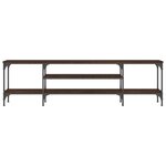 vidaXL Meuble TV chêne marron 161x35x45 cm bois d'ingénierie et fer