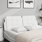 vidaXL Coussin de tête de lit Zadar blanc 137 cm similicuir