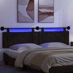 vidaXL Tête de lit suspendue Avec lumière LED Noir Simili cuir