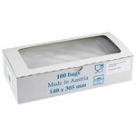 Sachet plastique transparent à fond carton 12 x 27 5 cm (lot de 100)