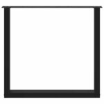 vidaXL Pieds de table à manger en U  3 pièces  noir  80 x (72-73) cm  acier