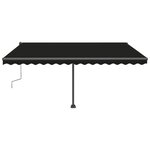 Vidaxl auvent manuel rétractable sur pied 400x300 cm anthracite