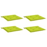 vidaXL Coussins de chaise de jardin lot de 4 vert vif 40x40x4 cm