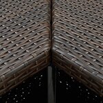 vidaXL Ensemble de bar de jardin 16 Pièces coussins Résine tressée Marron