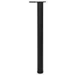 vidaXL 4 pieds de table réglables en hauteur 710 mm Noir