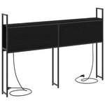 vidaXL Tête de lit de rangement Chêne noir 135 cm Bois d'ingénierie