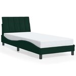 vidaXL Cadre de lit sans matelas Hanko vert foncé 80x200 cm velours