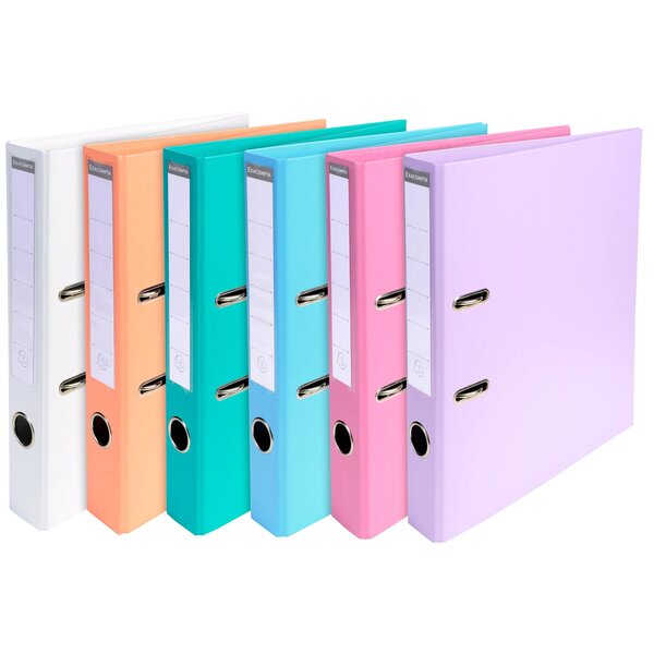Classeur À Levier Pvc A4 Dos De 50mm. - Couleurs Assorties - X 10 - Exacompta