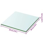 vidaXL Panneau pour étagère Verre transparent 20 x 20 cm