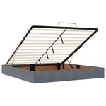 VidaXL Cadre de lit ottoman avec matelas gris foncé 180x200cm velours