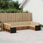 vidaXL Ensemble de canapés d'extérieur 10 Pièces Naturel et Beige