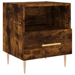 vidaXL Tables de chevet 2Pièces chêne fumé 40x35x47 5cm bois d’ingénierie