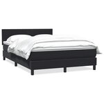 vidaXL Sommier à lattes de lit avec matelas noir 160x210 cm velours