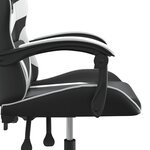 vidaXL Chaise de jeu Noir et blanc Similicuir