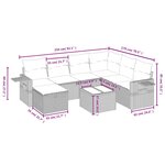 vidaXL Salon de jardin avec coussins 8 Pièces beige résine tressée