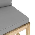 Vidaxl canapé central de jardin avec coussins bois imprégné de vert