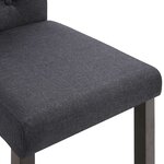 vidaXL Chaises à manger lot de 4 gris foncé tissu