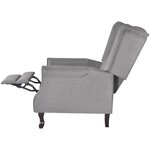 vidaXL Fauteuil gris tissu