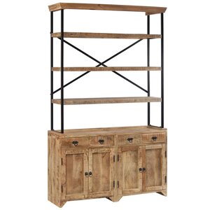 vidaXL Buffet avec étagères Bois de manguier massif 120x35x200 cm