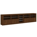 vidaXL Buffet avec lumières LED chêne marron 283x37x67 cm