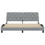 vidaXL Cadre de lit sans matelas gris clair 180x200 cm tissu